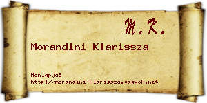 Morandini Klarissza névjegykártya